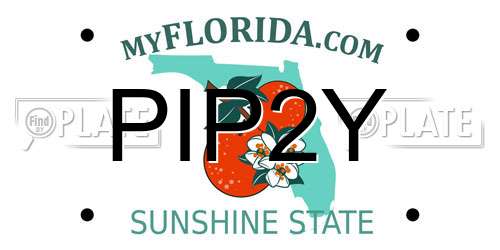 PIP2Y Florida License Plate