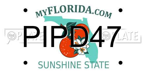 PIPD47 Florida License Plate
