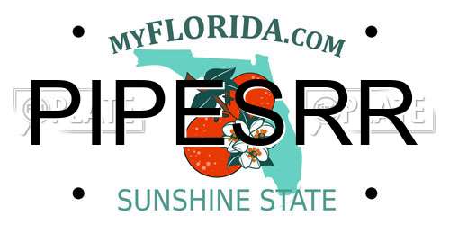 PIPESRR Florida License Plate