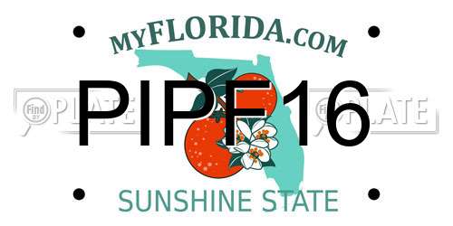 PIPF16 Florida License Plate