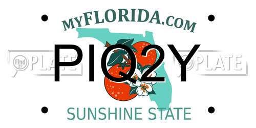 PIQ2Y Florida License Plate