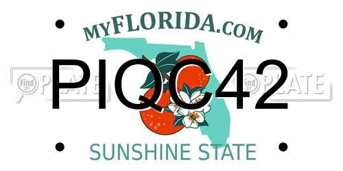PIQC42 Florida License Plate
