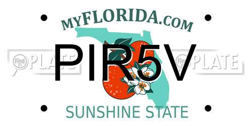 PIR5V Florida License Plate