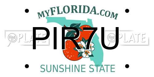PIR7U Florida License Plate