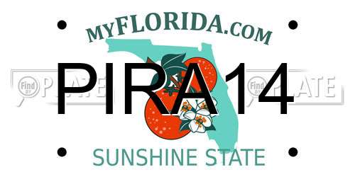 PIRA14 Florida License Plate