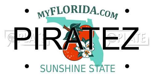 PIRATEZ Florida License Plate