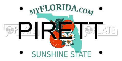 PIRETT Florida License Plate