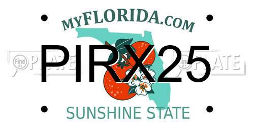 PIRX25 Florida License Plate