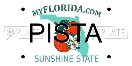 PISTA Florida License Plate