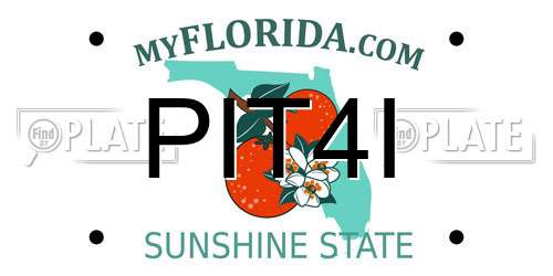 PIT4I Florida License Plate