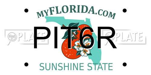PIT6R Florida License Plate