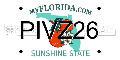 PIVZ26 Florida License Plate