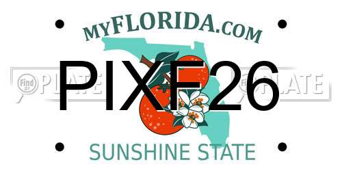 PIXF26 Florida License Plate