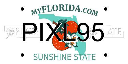 PIXL95 Florida License Plate