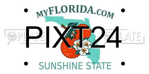 PIXT24 Florida License Plate