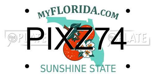 PIXZ74 Florida License Plate