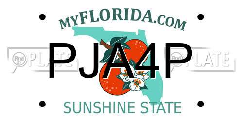 PJA4P Florida License Plate