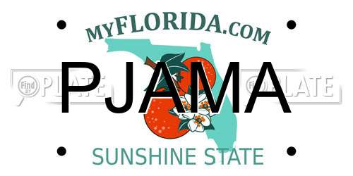 PJAMA Florida License Plate