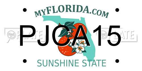 PJCA15 Florida License Plate