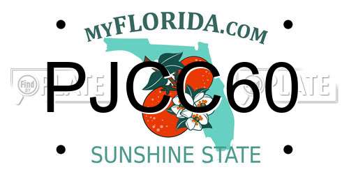 PJCC60 Florida License Plate