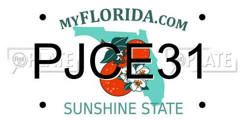 PJCE31 Florida License Plate