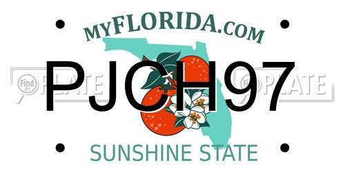 PJCH97 Florida License Plate