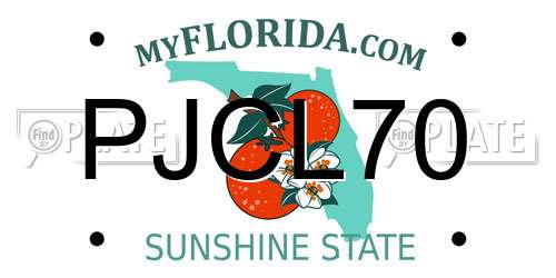 PJCL70 Florida License Plate