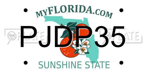 PJDP35 Florida License Plate