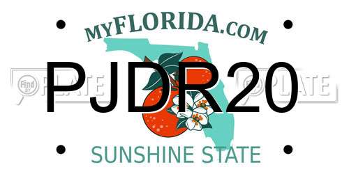 PJDR20 Florida License Plate