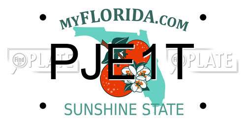 PJE1T Florida License Plate
