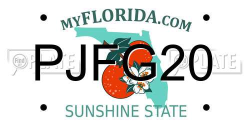 PJFG20 Florida License Plate