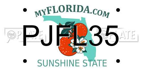 PJFL35 Florida License Plate