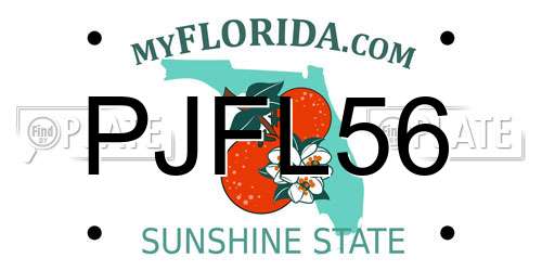 PJFL56 Florida License Plate