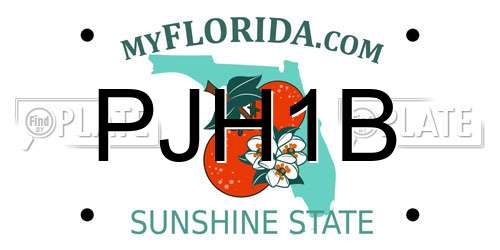PJH1B Florida License Plate