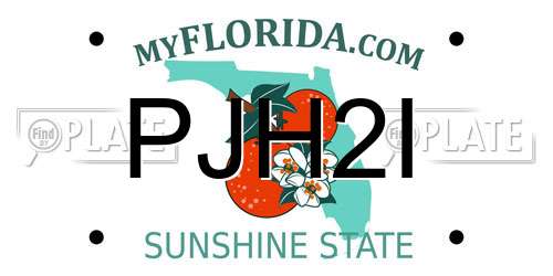 PJH2I Florida License Plate