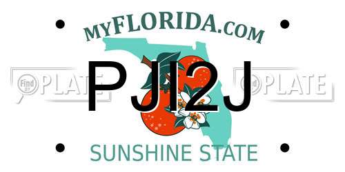 PJI2J Florida License Plate