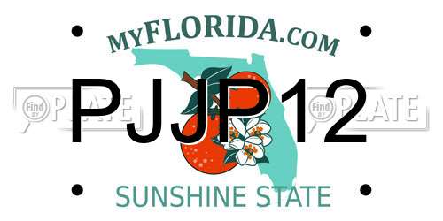 PJJP12 Florida License Plate