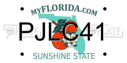 PJLC41 Florida License Plate