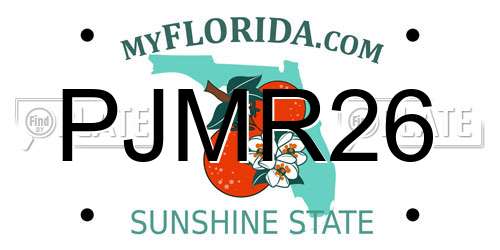 PJMR26 Florida License Plate