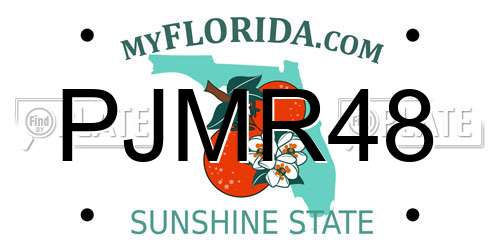 PJMR48 Florida License Plate