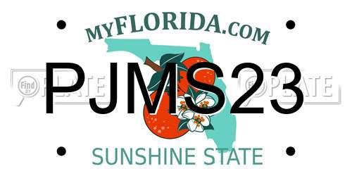 PJMS23 Florida License Plate