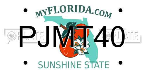 PJMT40 Florida License Plate