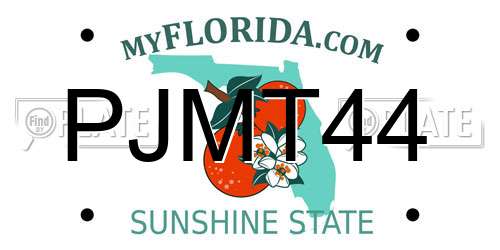 PJMT44 Florida License Plate