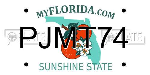 PJMT74 Florida License Plate