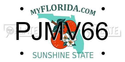 PJMV66 Florida License Plate