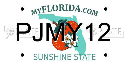 PJMY12 Florida License Plate