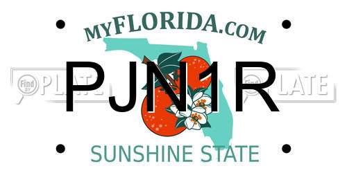 PJN1R Florida License Plate