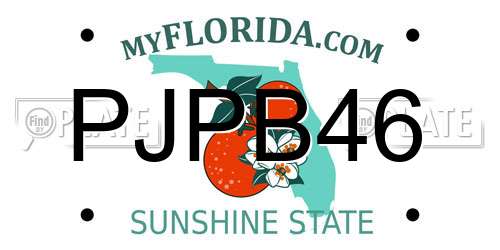 PJPB46 Florida License Plate
