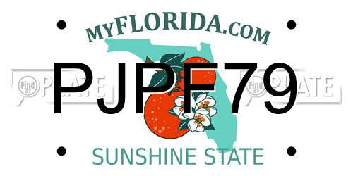 PJPF79 Florida License Plate