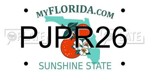 PJPR26 Florida License Plate